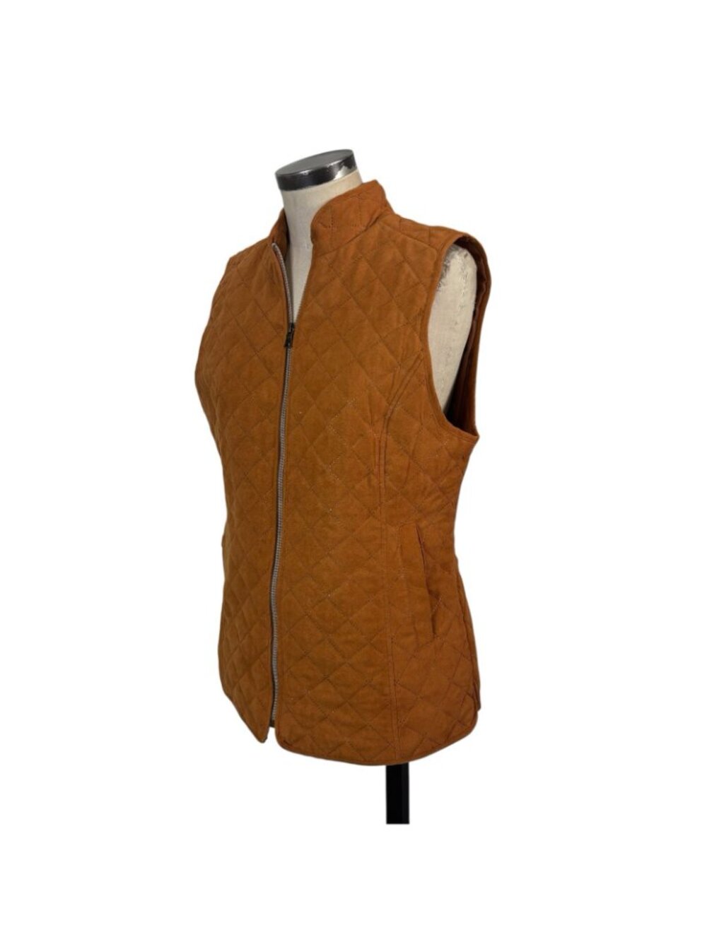 Ruby Rd Quilted Faux Suede Vest - Picture 2 of 7